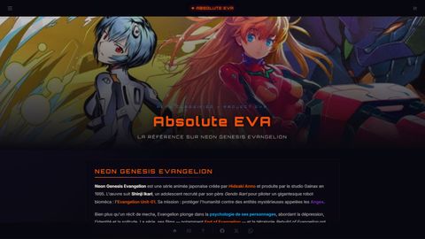 Aperçu du site Absolute EVA