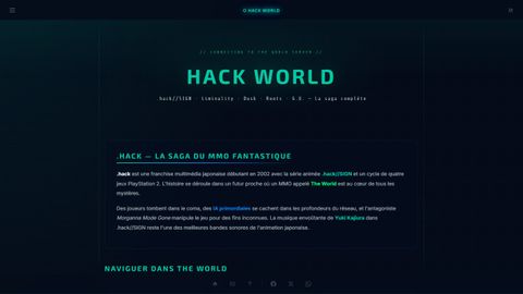 Aperçu du site Hack World